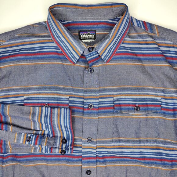 Patagonia Lightweight Fjord Flannel Southwest Long Sleeve Button Up Size Large - Picture 1 of 6